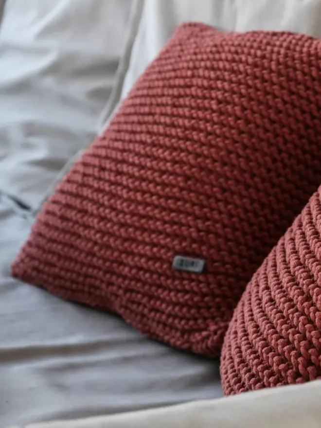 squre cushion terracota