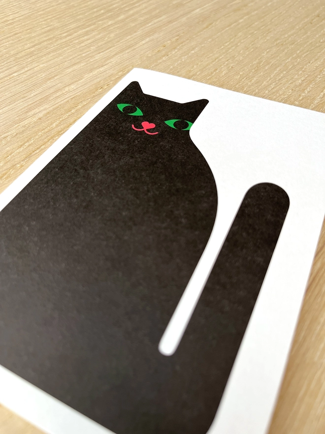 Black Cat Greetings Card