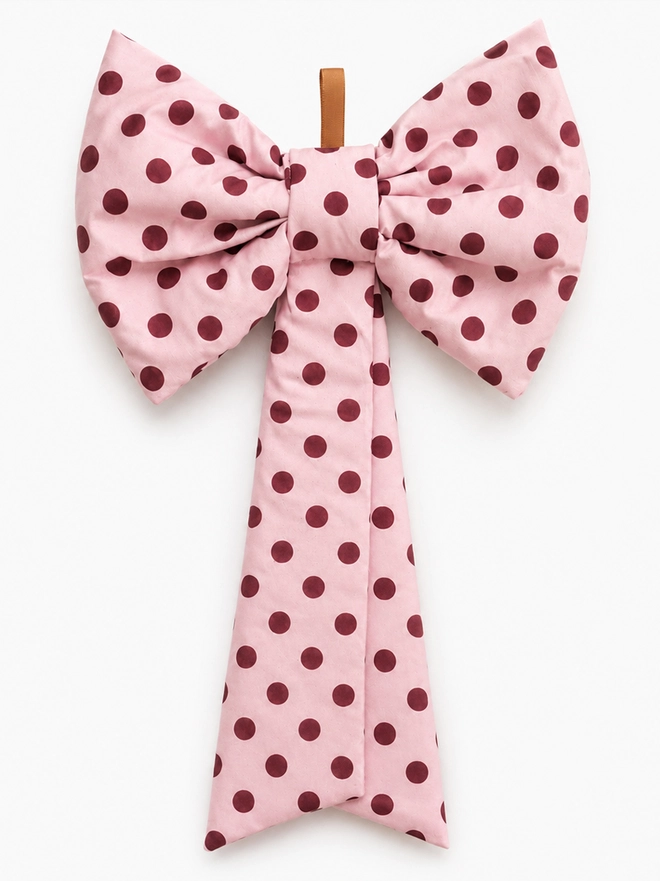 Pink and burgundy Spot Bow