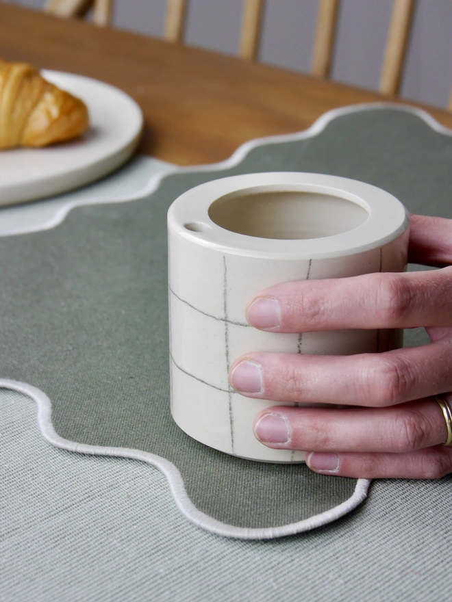 ceramic takeout coffee cup