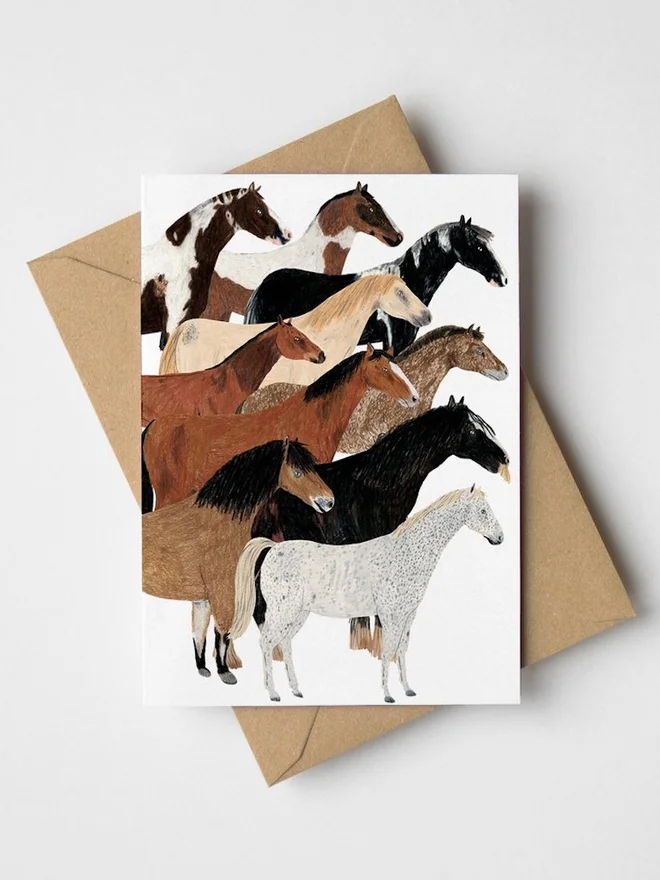 Ponies Greeting Card