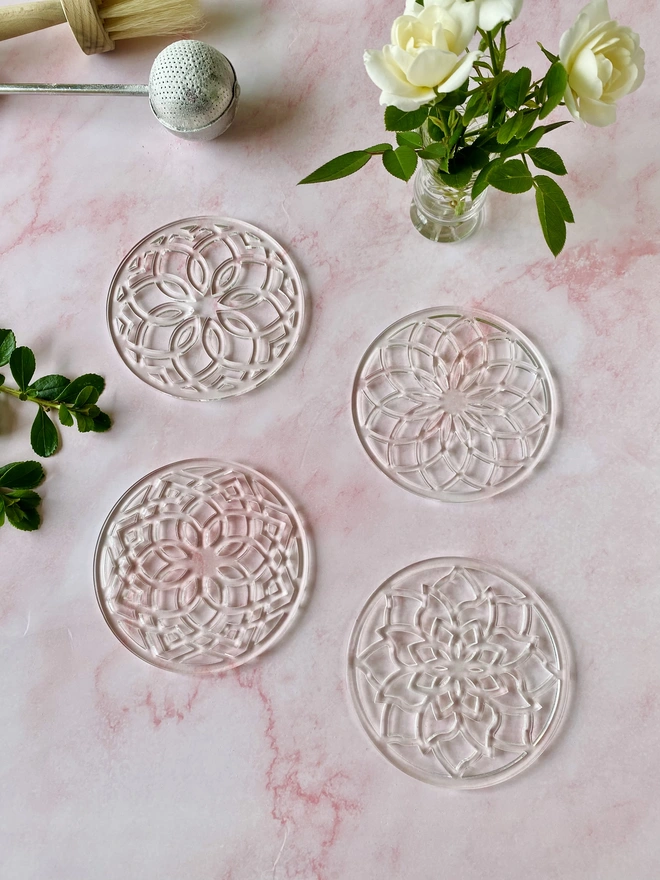 Bread art stencils - round