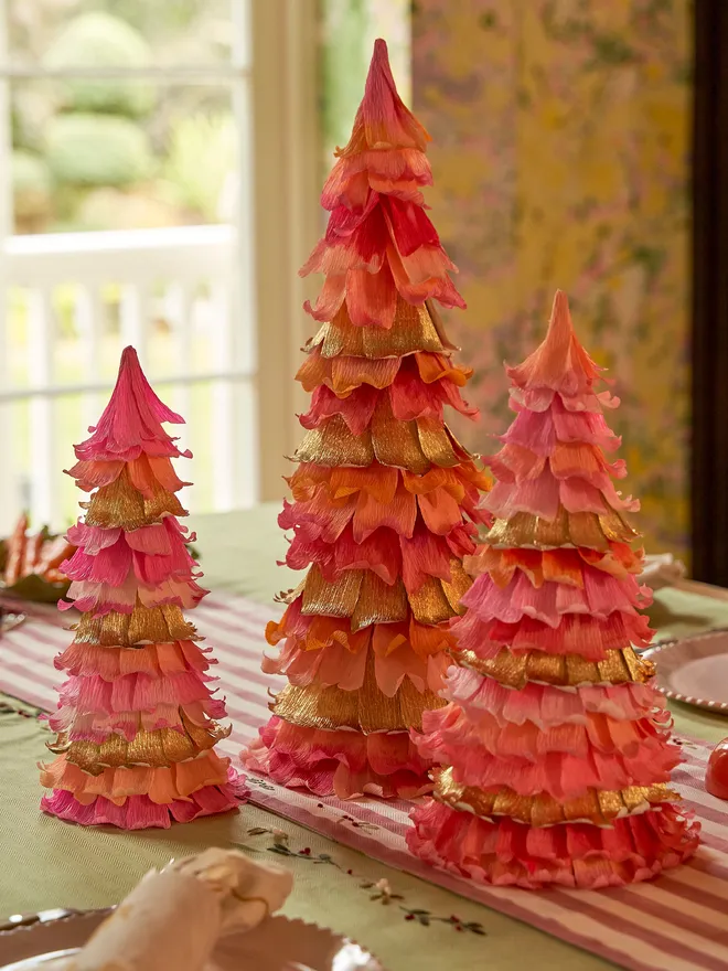 Crepe paper Christmas tree