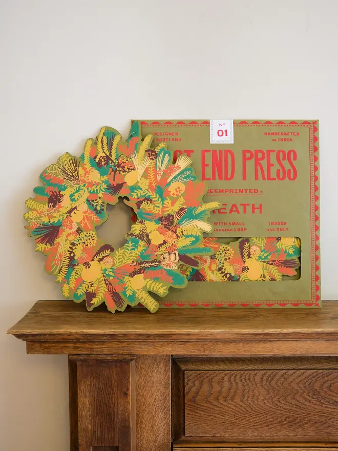 Winter Blooms Cotton Board Wreath