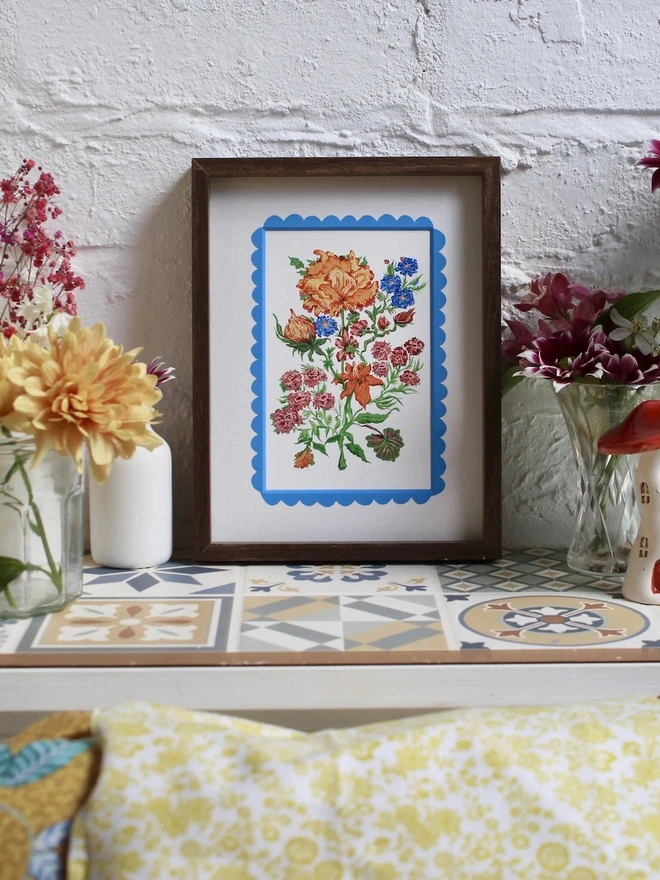 Vintage Wildflowers Art Print