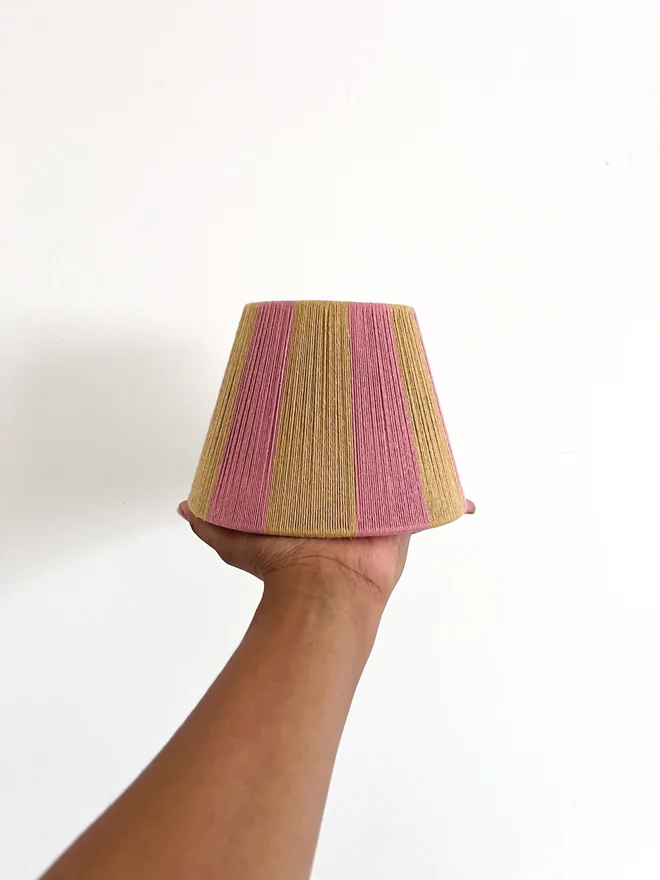 Goldilocks The Clashing Caramel And Pink Stripe String Lam