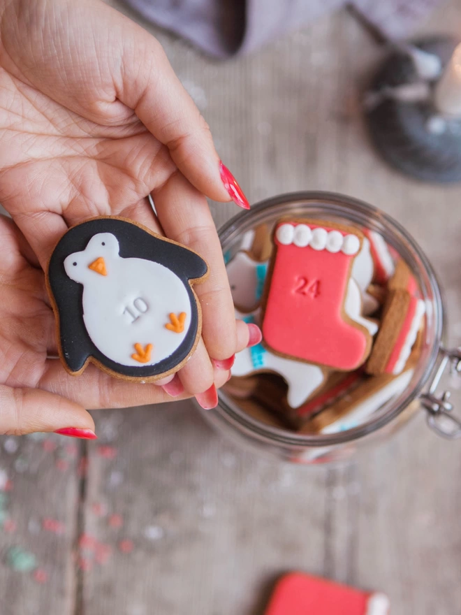 Advent calendar biscuits 