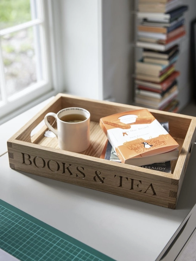 Personalised Oak Butler Tray - Small 