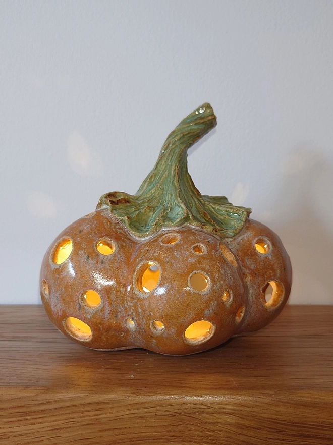Pumpkin Tea Light Candle Lantern