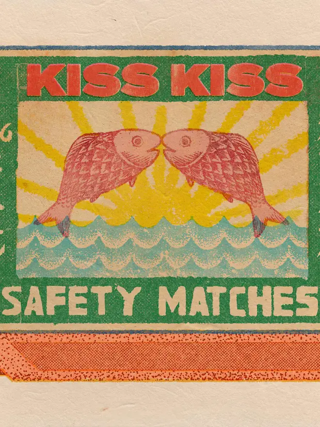 Kiss Kiss' Matchbox Print Design
