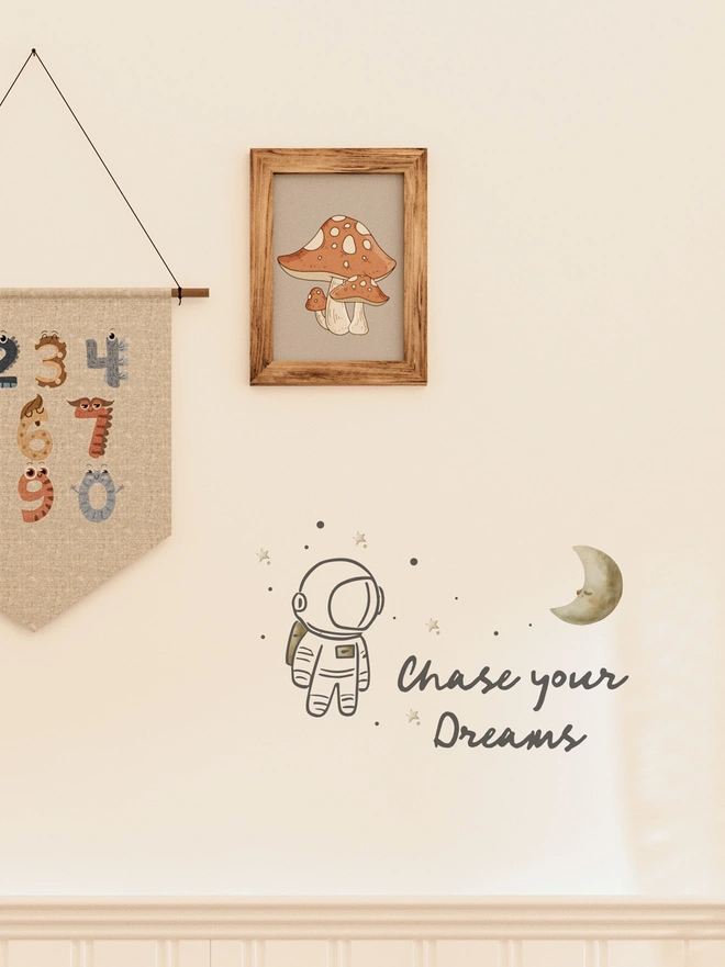 astronaut chasing his dreams decals