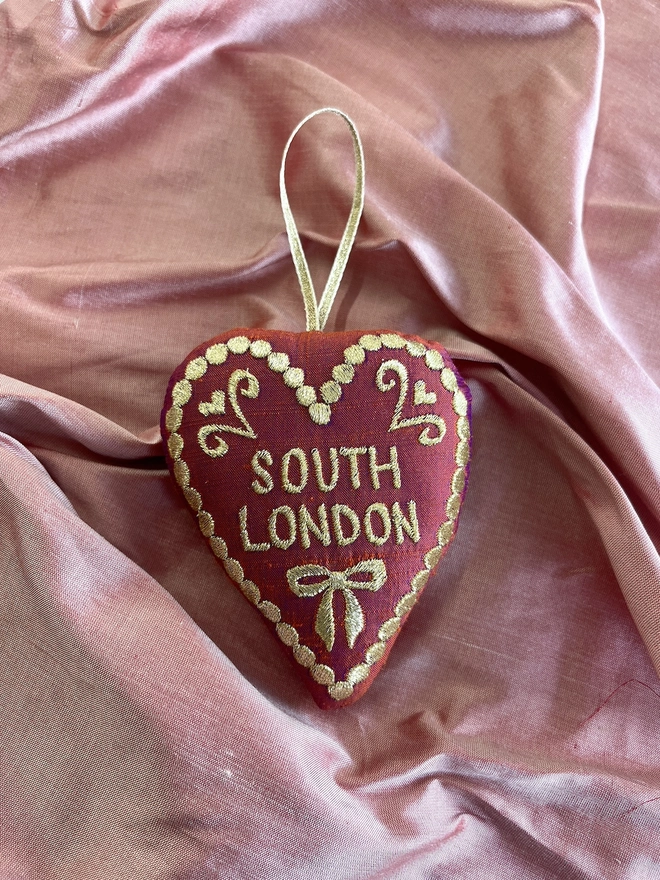 Heart Ornament: Personalised London Locations 