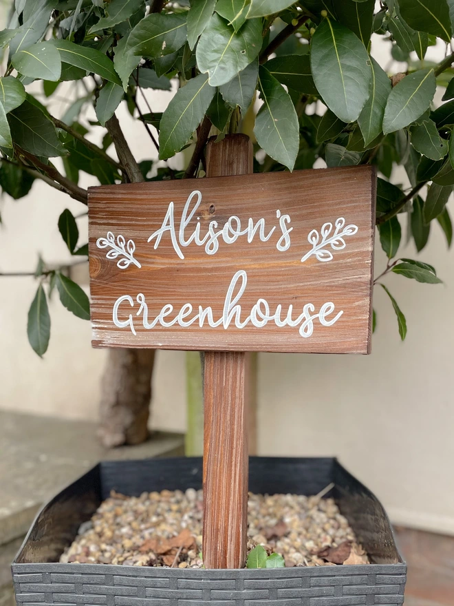 personalised garden sign