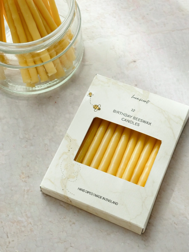 beeswax birthday candle