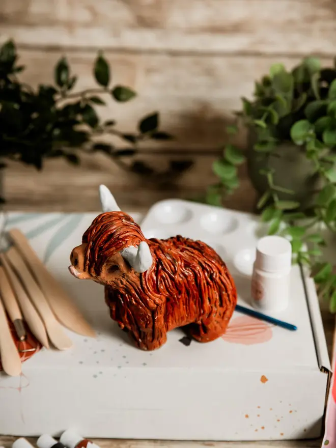 Highland Cow Clay Crafting Kit