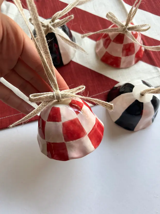 Ceramic Bells Close-up