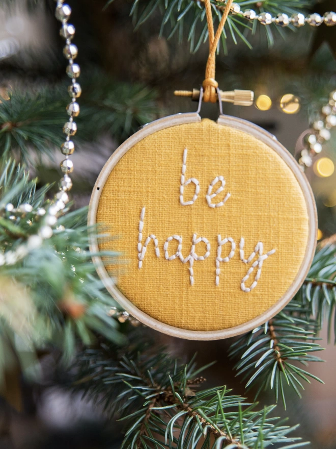 Be happy baubles