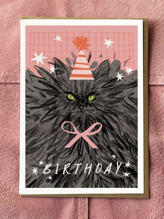 'Birthday' Big Cat Card
