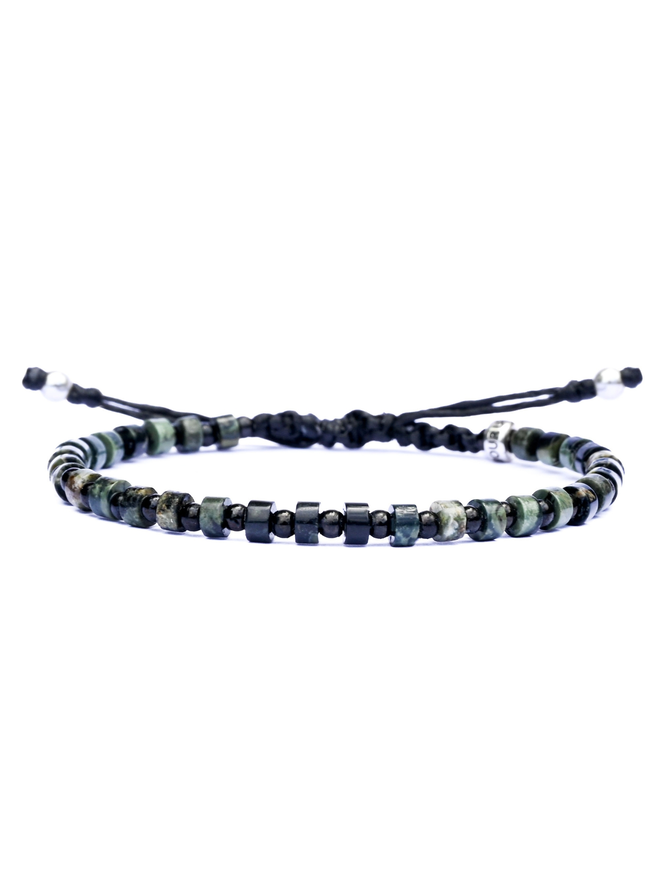 Green rhyolite bracelet