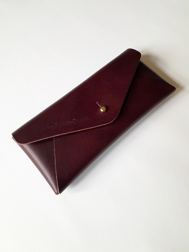 Meticulous Ink Leather Pencil Case - Top view of closed case