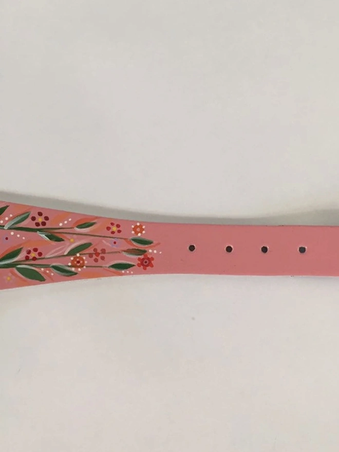 Small/Medium Leather Hand Painted Dog Collar