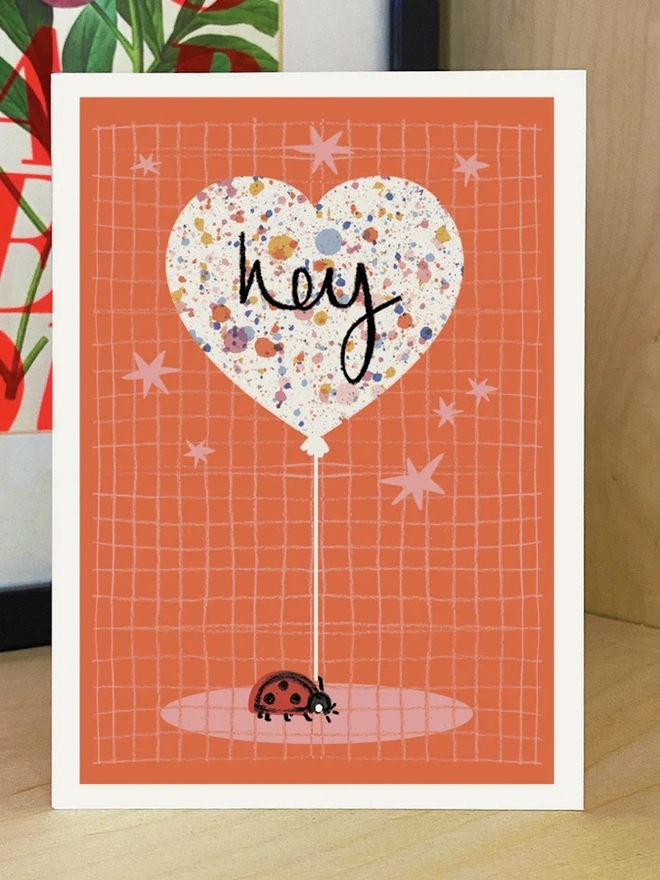 Ladybug Balloon Card