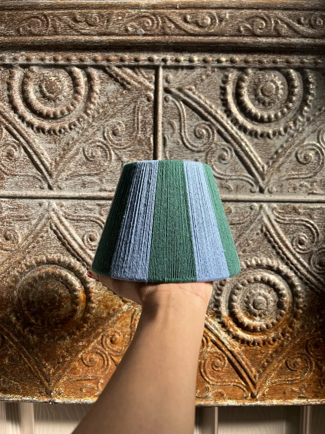 Twilight The Forest Green And Denim Blue Stripe String Lam