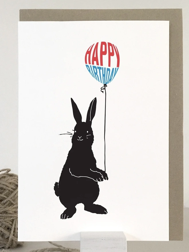 Bunny Silhouette Birthday Card