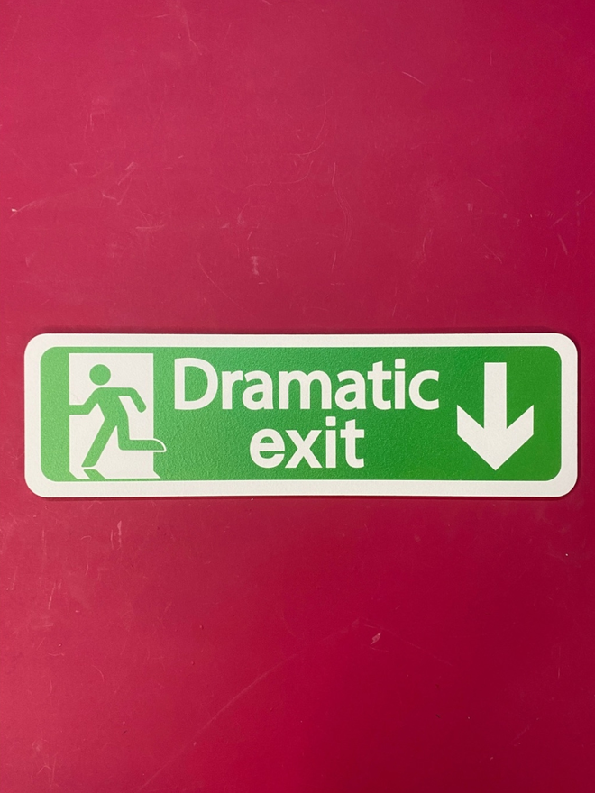 Green Dramatic Exit Sign 