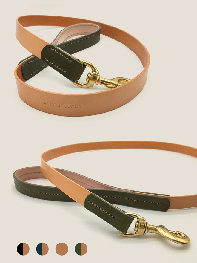 Two Leather Dog Leads