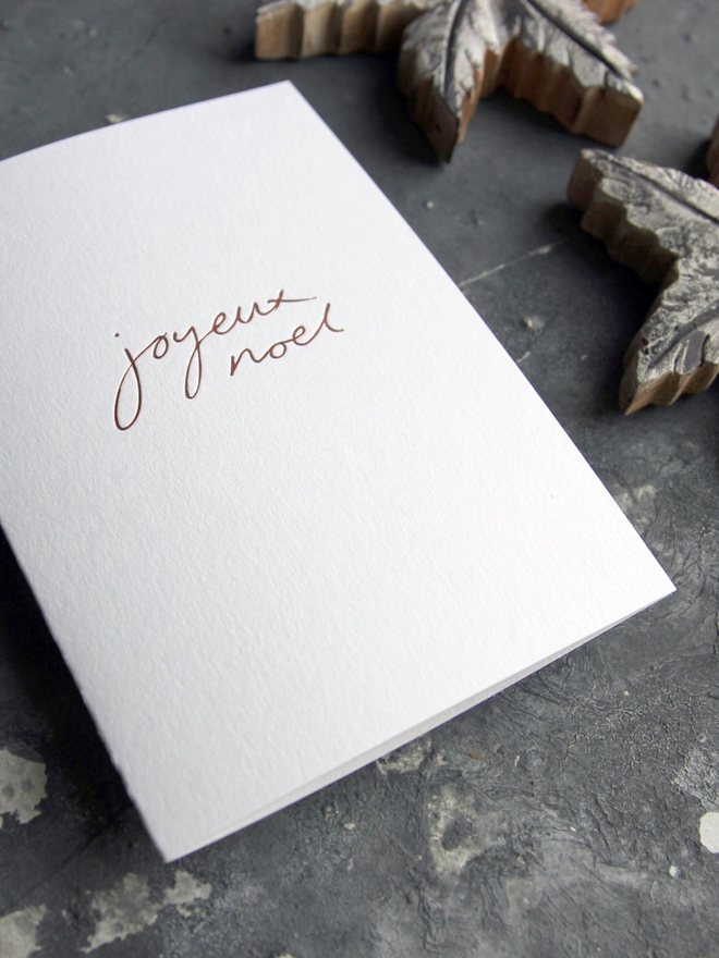 'Joyeux Noel' Hand Foiled Card