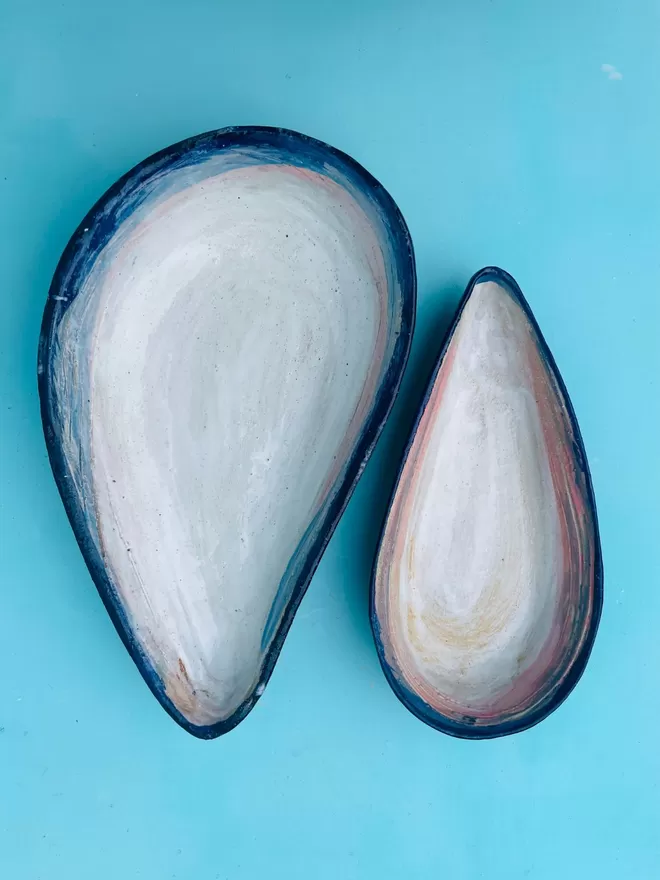 Cobalt Blue Ceramic Mussel Dish by Charlotte Cadzow