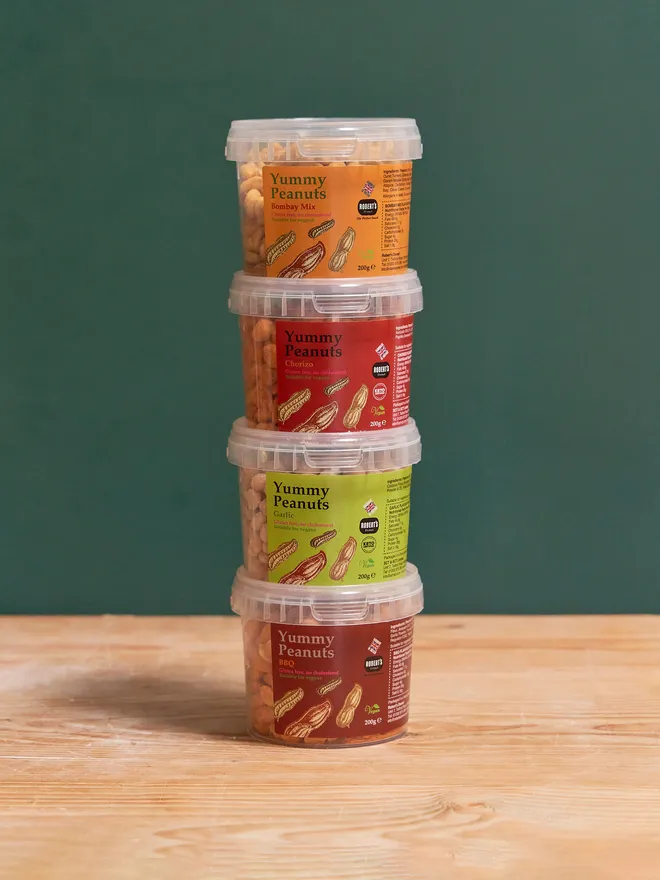 Yummy Peanuts Bundle Pots (Pack Of Four)