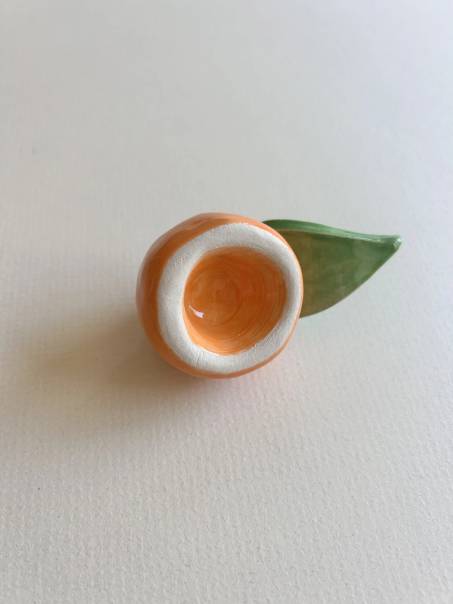 Christmas Clementine Mini Ceramic Candle Snuffer