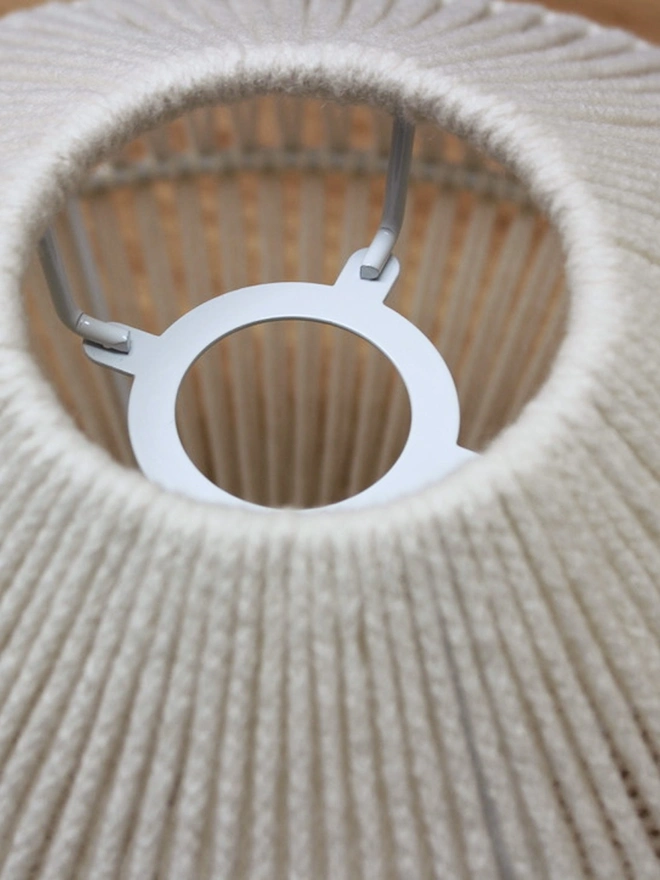 Small Capsule Pendant Lampshade Wool White E27 and UK fitting