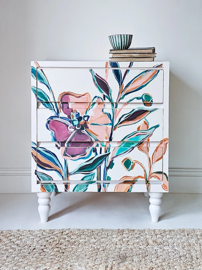 Create a Hand-painted Floral Chest of Drawers by Chloe Kempster 