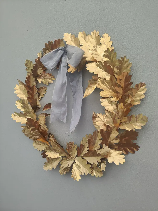 Brass Irish Oak Wreath