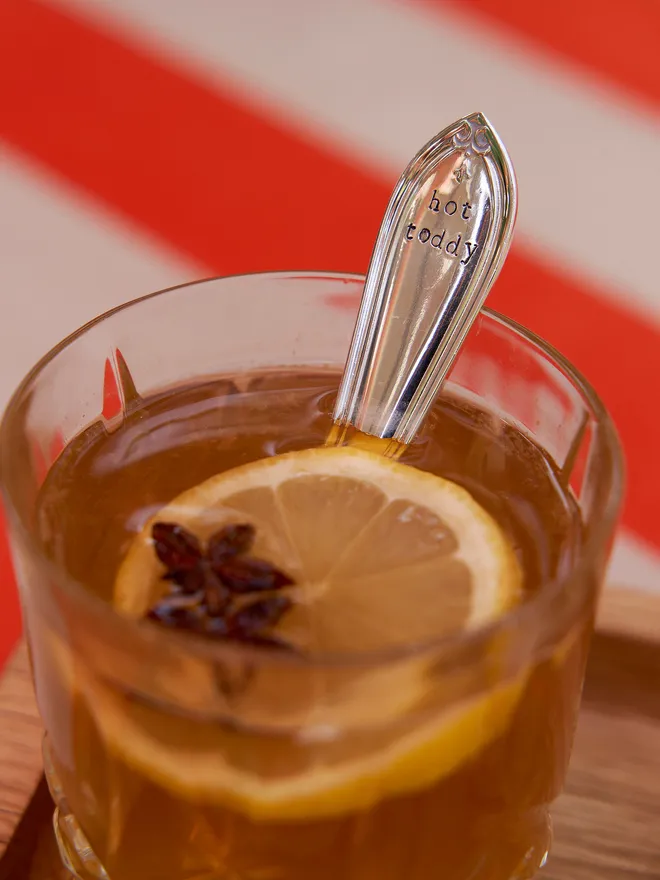 Hot toddy vintage cocktail stirrer