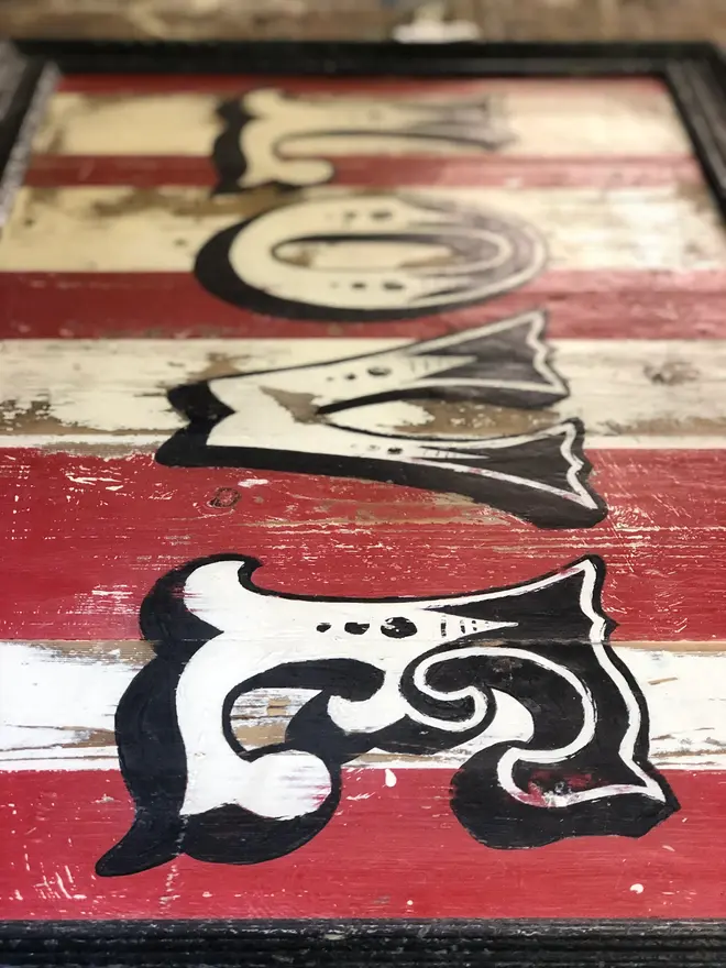 love fairground style light sign