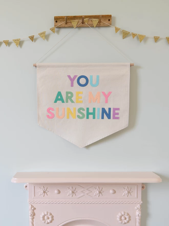 nursery you are my sunshine wall banner 