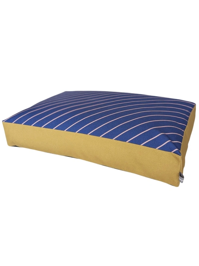  Printed Cotton Patterned Dog Bed, a patterned dog bed sitting on a white surface. 