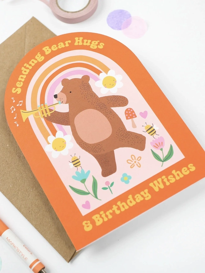 Bear Hugs Birthday Card