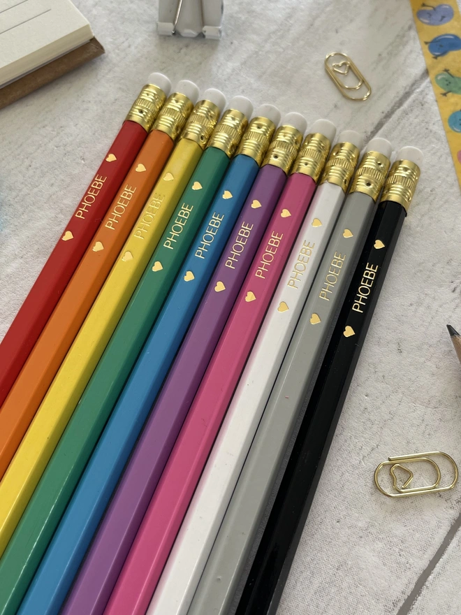 Personalised Writing Pencils (Set of 10)
