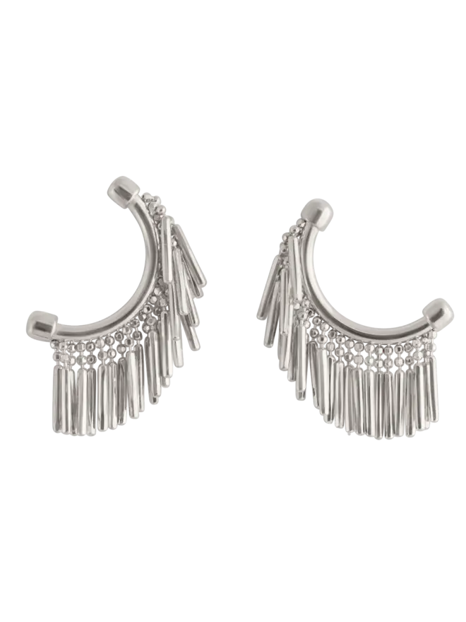 Silver Mini Tassel Earrings