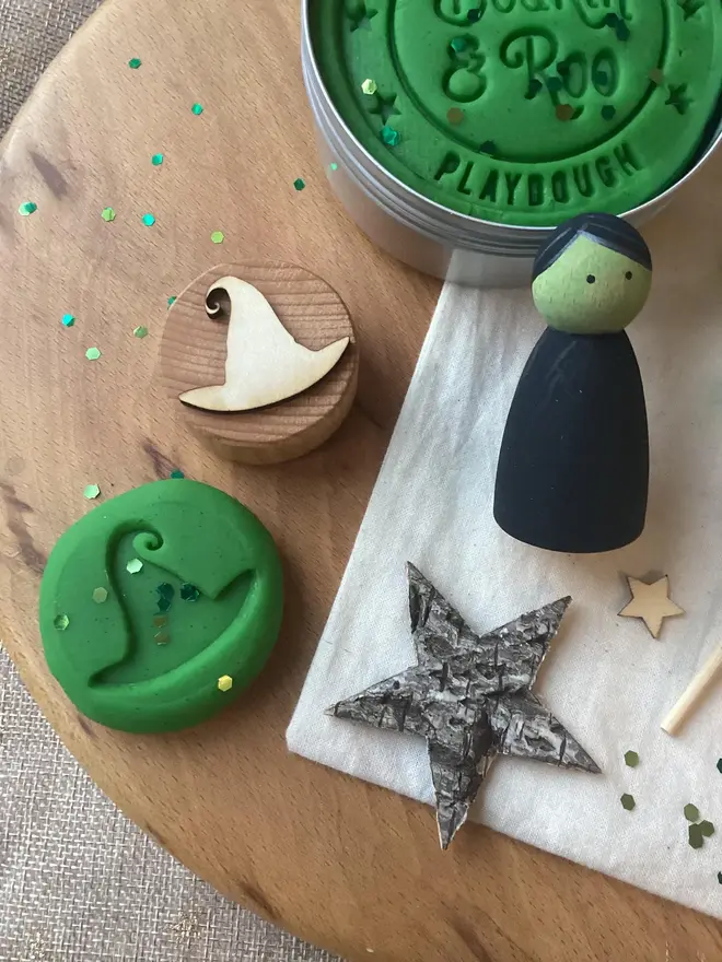 Green Witch Inspired Playdough Kit
