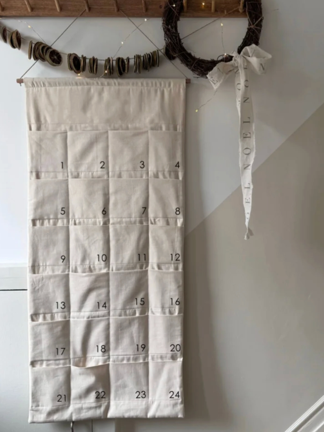 Embroidered Advent Calendar. An advent calendar in Style 4
