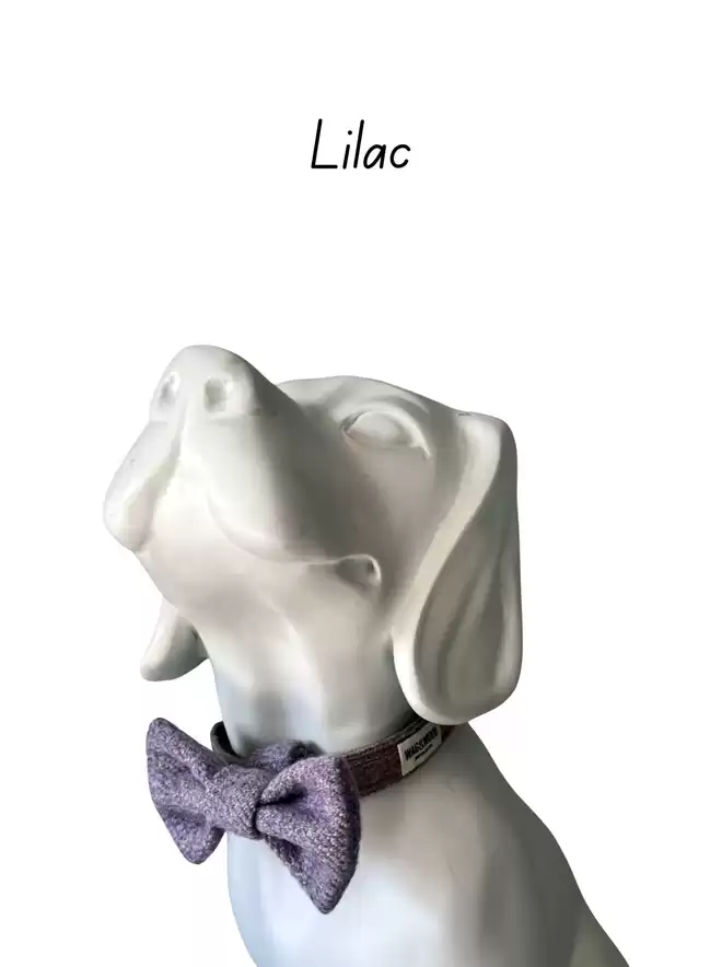 lilac Dog Bow Tie 