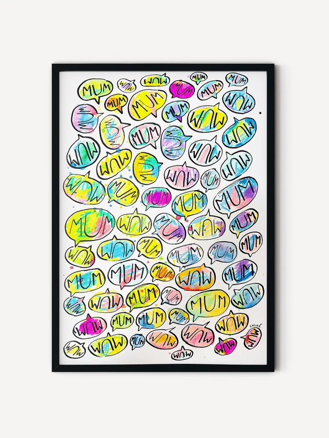 "Mum Mum Mum" Handwritten Original Artwork