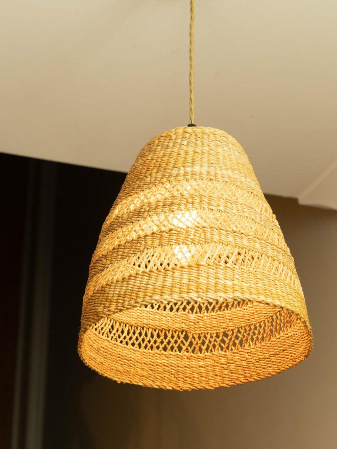 Ghanaian Handwoven Cone Lightshade 'Natural'