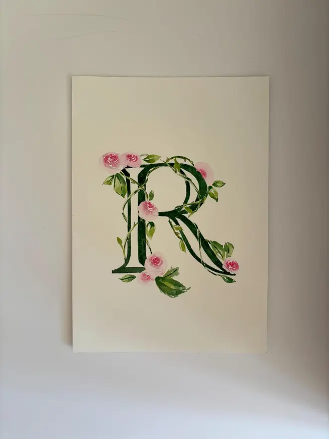 Customised Watercolour Letter Painting 